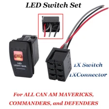 ROCKER SWITCH & BACKING LED LIGHT BAR FOR CAN AM MAVERICK COMMANDER AMBER ORANGE