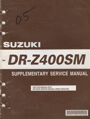 SUZUKI DRZ400SM サービスマニュアル 2000-2024 Suzuki DRZ400 DR Z400