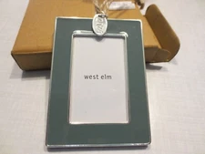 west elm/Pottery Barn 2024 Dated Frame Christmas Ornament green Rectangle nib