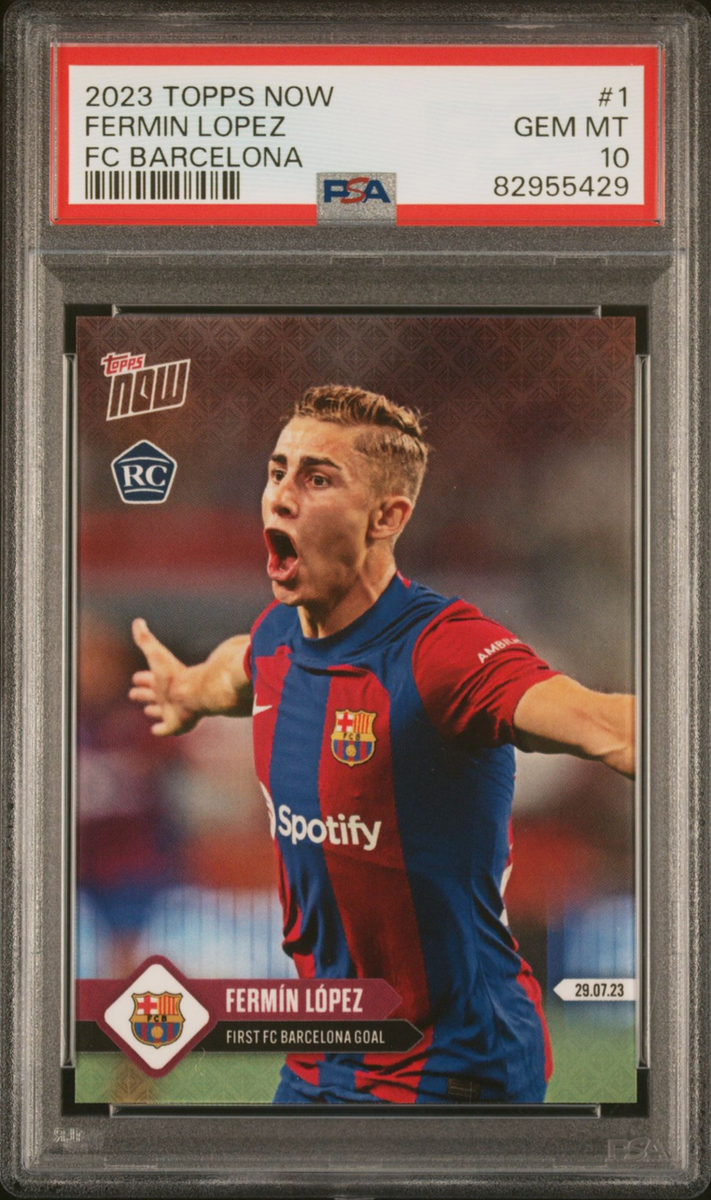 2023 Topps Now #1 Fermin Lopez FC Barcelona Wonderkid Rookie