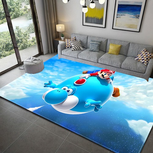 Kids 3D Super Mario Home Rug Living Room Bedroom Area Rug Carpet Floor Mats Gift - Picture 21 of 23