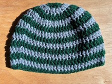 Handmade Crochet Soft  Cozy Striped Beanie Hat Toddler Size Free Shipping
