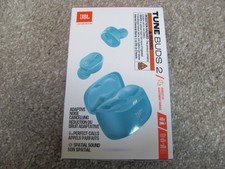 New JBL Tune Buds 2 Wireless Noise-Canceling Earbuds -Turqoise JBLTBUDS2TQEAM 