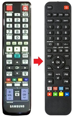 Fernbedienung passend für SAMSUNG AK5900104R | BD-C5500 | BD-C5900