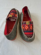 Twisted X Youth Size 1 Althletic Sip on Shoes Moccasin Western Casual Loafer EUC