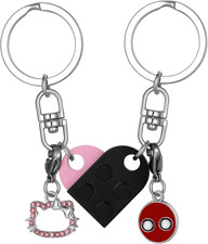 Matching Heart Keychains for Couples Best Friend Brick Heart Spider  Gwen B