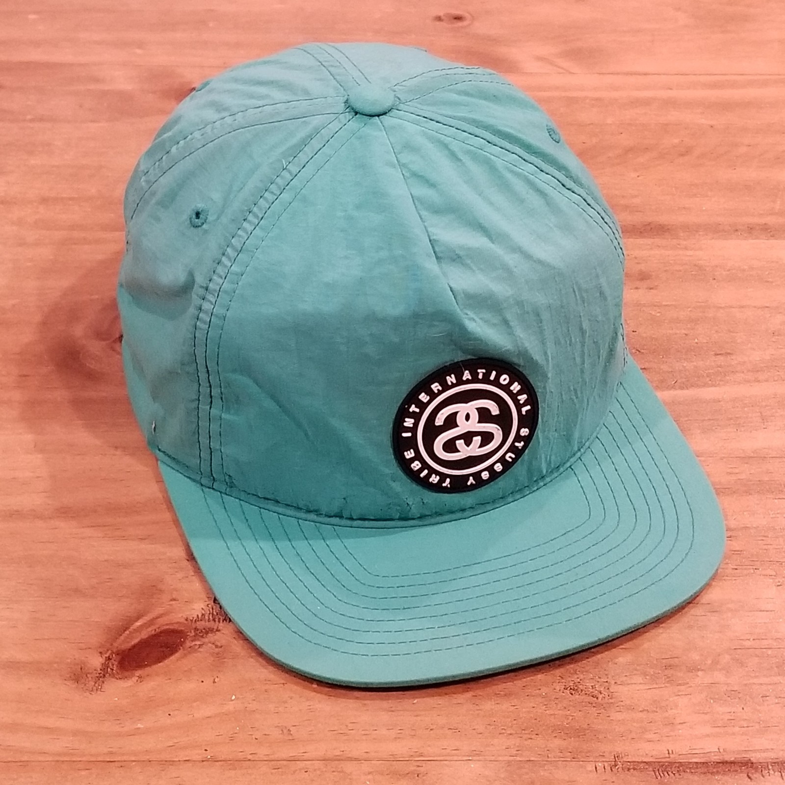 Stussy Hat Cap Snapback Green Patch International… - image 5
