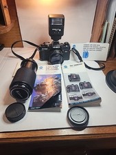 Minolta X-700 35mm Film SLR Camera Kit with 50mm 52mm Lens, Tested.