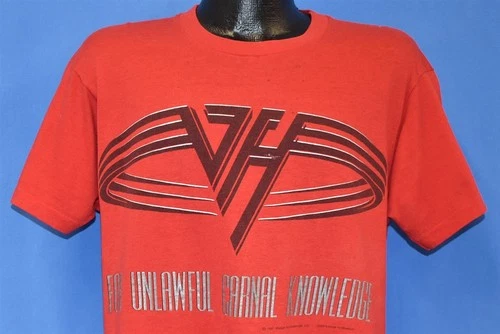 90s VAN HALEN 91 TOUR UNLAWFUL CARNAL KNOWLEDGE METAL RO 1990s vintage concert t-shirt, vintage, single stitch, B+ condition