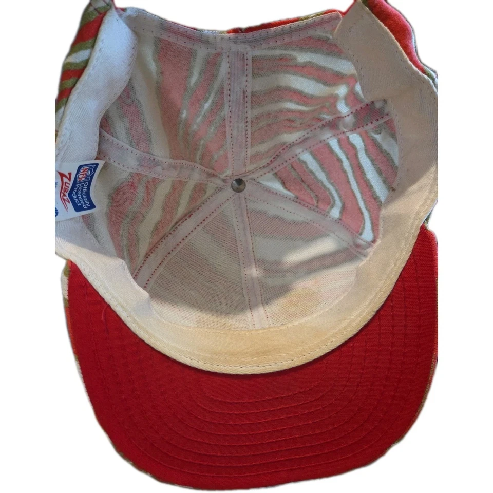 Vintage 80s Zubaz San Francisco 49ers NFL SnapBack Hat Cap AJD Made in the USA - Image 4 of 4