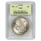 1881CC Morgan Silver Dollar $1 PCGS MS 65