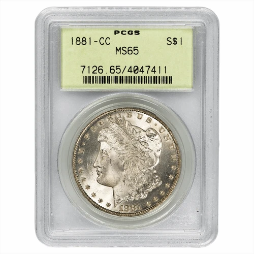 1881CC Morgan Silver Dollar $1 PCGS MS 65