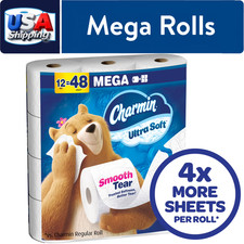 Ultra Soft Toilet Paper 12 Mega Rolls, 224 Sheets per Roll