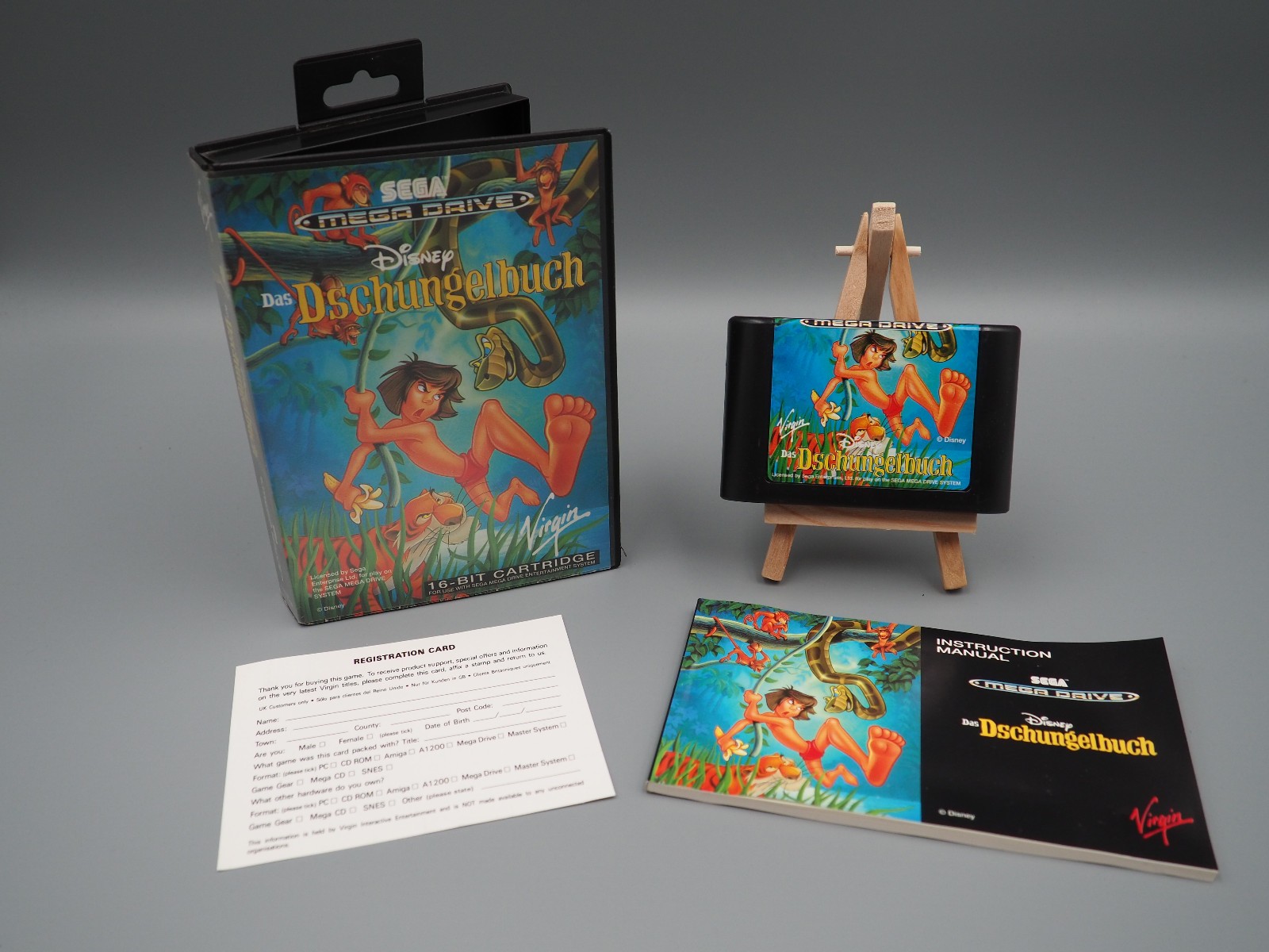 Disney Das Dschungelbuch Sega Mega Drive mit Anleitung Modul sehr guter Zustand