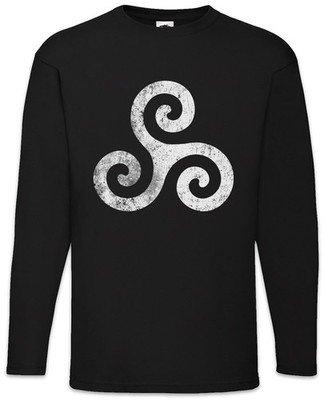 Triskelion Symbol I Langarm T-Shirt Nordic Celtic Kelten Knoten Larp Vikings