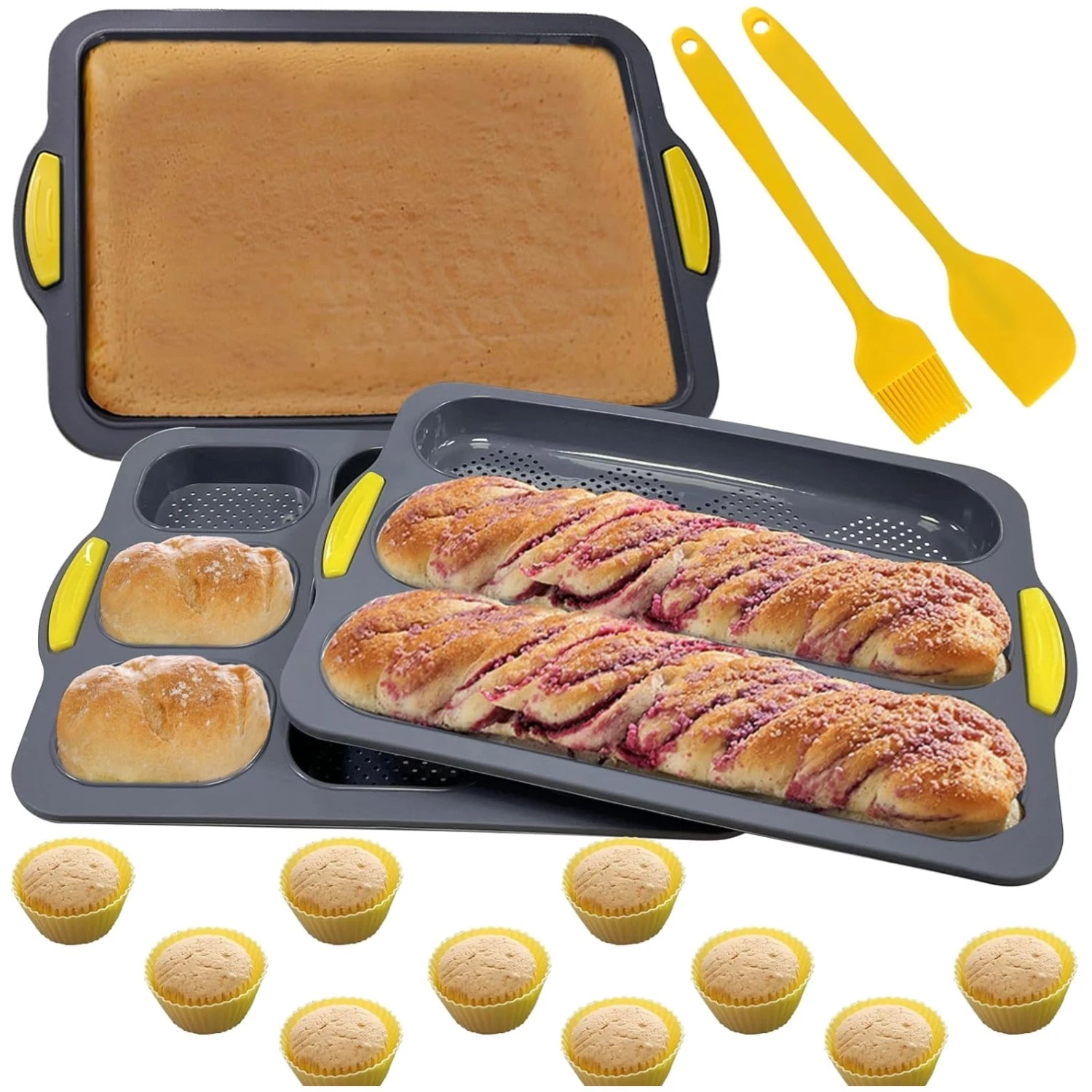 French Baguette & Bread Loaf Pan Set