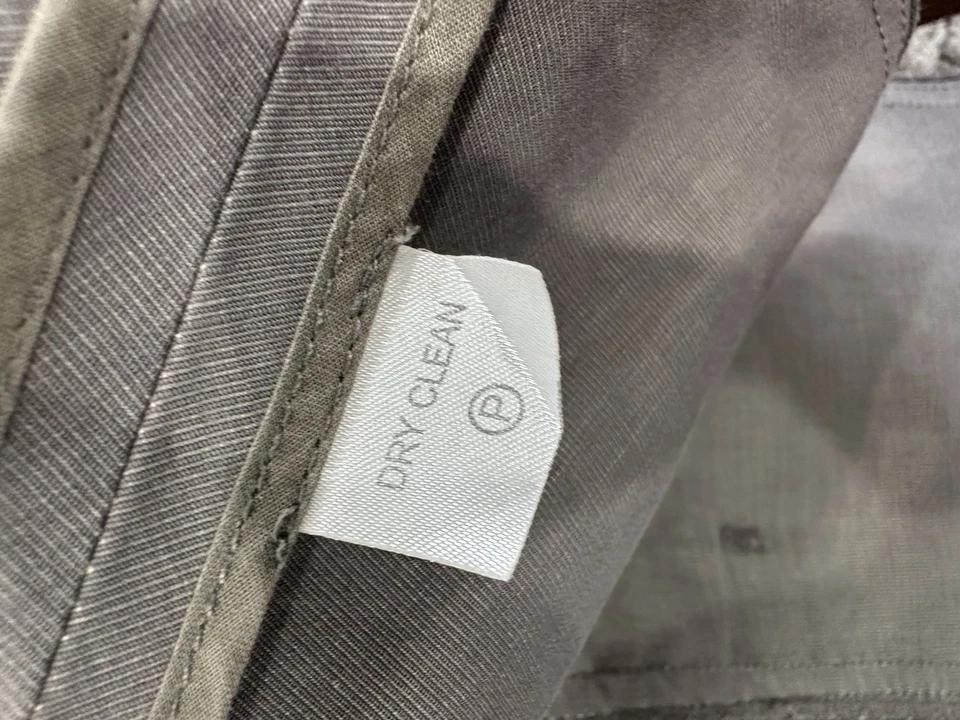 Robert Rodriguez Cuello Redondo Manga 3/4 Algodón Lino Mezcla Cintura Corbata Camisa Foto 4 de 4