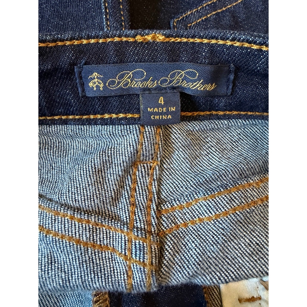 Brooks Brothers Womens Dark Wash Straight Leg Jeans Mid Rise Indigo Size 4 View 3
