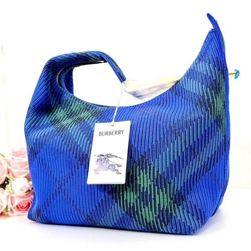 BURBERRY Medium Peg Duffle Bag Blue Check 91