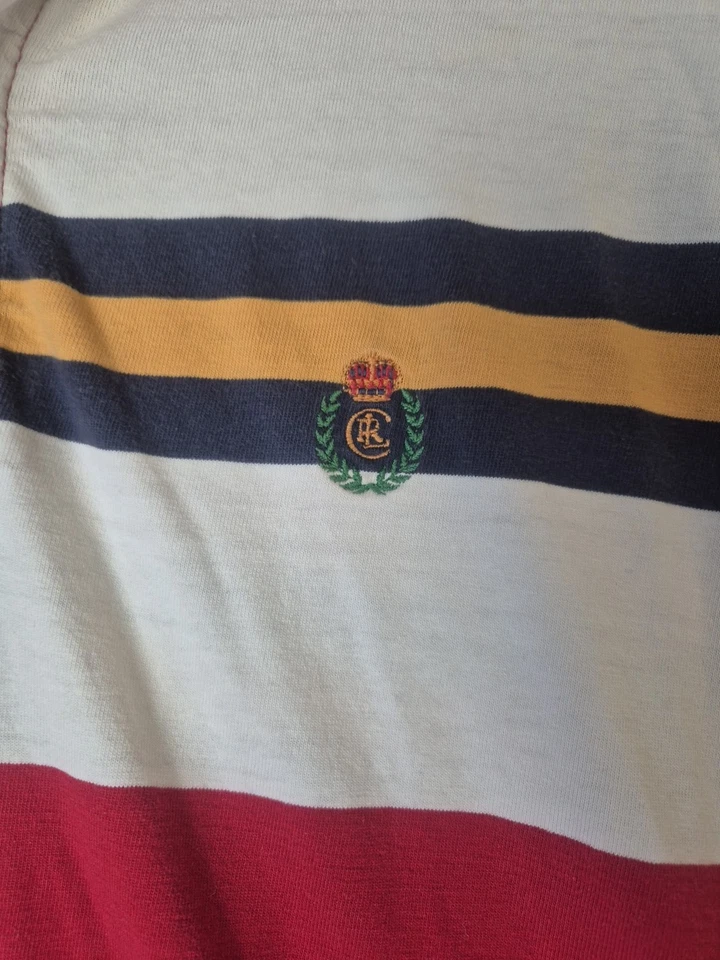 Vintage Chaps Ralph Lauren Rugby Polo Shirt Mens Large Colorblock 90s Y2k Preppy - Image 4 of 4