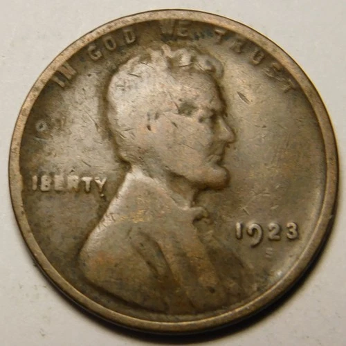 1923 S Lincoln Wheat Cent Penny VG-Details  "Actual Coin Pictured"