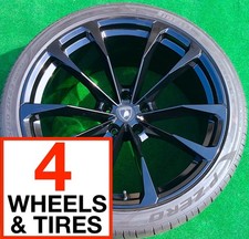 PERFECT Factory Lamborghini Urus Wheels Tires 23 inch Black Genuine OEM Taigete