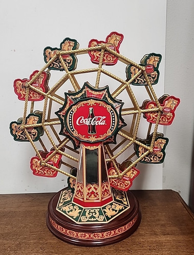 COCA COLA WINDUP MUSICAL FERRIS WHEEL - 1999 FRANKLIN MINT - WORKING