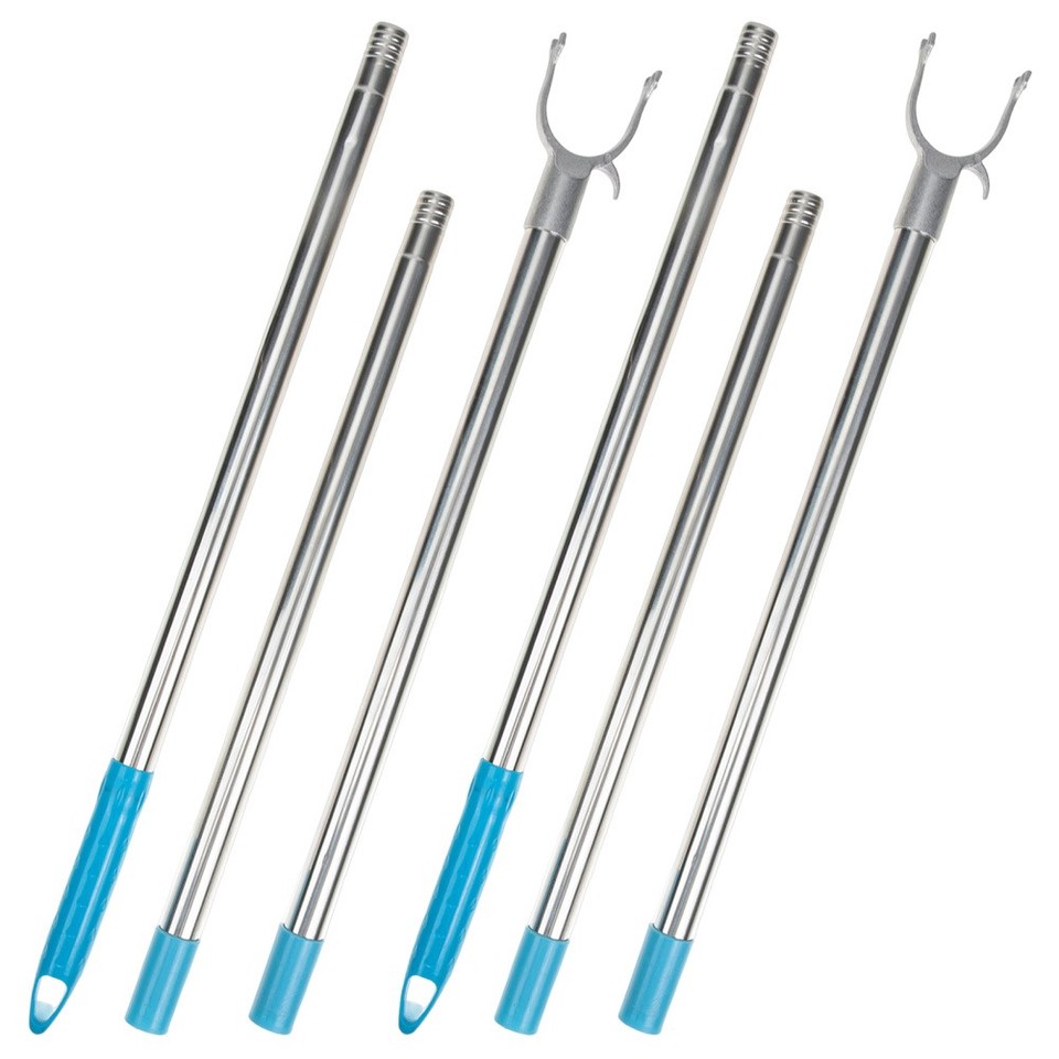 2 PCS Clothes Extension Pole Ceiling-mounted Closet Rod Adjustable ...