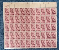 Scott #1268, 5c Dante Allighieri, Mint sheet of 50, MNH