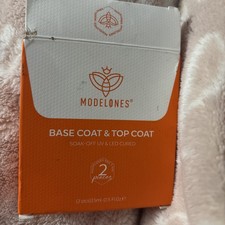 Modelones Gel Base Top Coat Set, 15ml Each Soak Off No Wipe Base Top Gel Nail