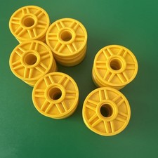 LEGO Wheel Rim Ø18 x 14 with Pin Hole (20896 / 55981) Yellow 6 Pieces