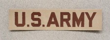 Cloth Name Tape, Pocket Title 42 - "U.S. Army" - brown on tan