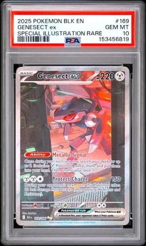 2025 POKEMON BLK EN-BLACK BOLT #169 GENESECT ex PSA 10 (819