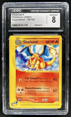 2002 Pokemon Expedition Set Charizard #39/165 CGC 8