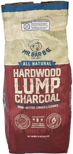 8 LB. All Natural Hardwood Lump Charcoal Burns Hotter Longer & Cleaner Low Ash