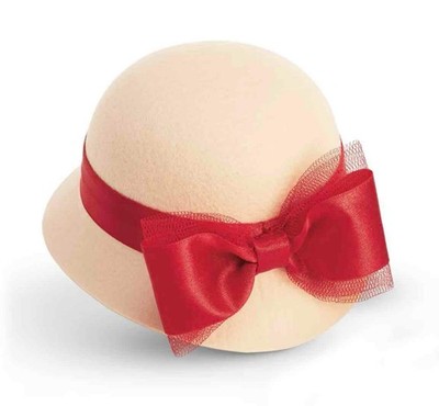 American Girl Kit Meet Felt Hat w red ribbon~BeForever~New w/out box~Accessory