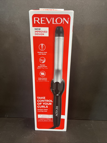 REVLON Perfect Heat Curling Iron 1" Ceramic Barrel Perfect Heat Curling Iron NEW