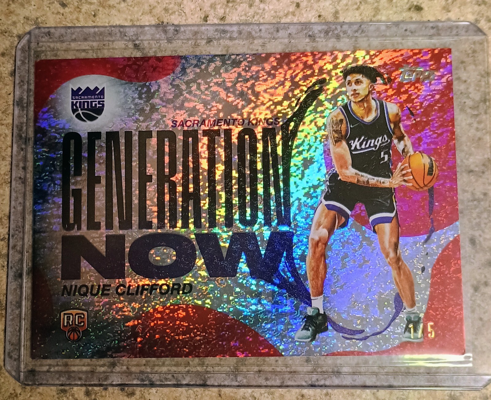 2025-26 Topps - Generation Now Nique Clifford #GN-24  Red sparkle rare 1/5 (RC)