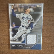 Topps 2025 Update Series Major League Patch Relic Roki Sasaki MMU-RS Dodgers