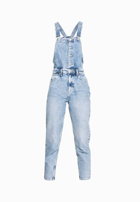 Free People Latzhose 30'' oder 32'' W Shelby Denim Knopfleiste Reißverschluss Hosenschlitz verstellbar