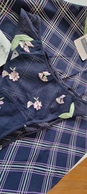 LA PERLA navy PLAYTIME Italia 2 SMALL short slip & panty NWT
