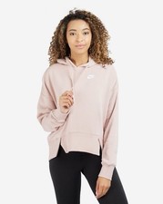 Nike Sportswear Essential Women Pink Fleece Pullover Hoodie DV5645-601 Sz Small