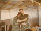 Vtg Photo Affectionate Soldier In Uniform African American White Man Vietnam War