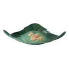 Roseville Zephyr Lily Green 1946 Vintage Art Pottery Console Bowl 475-10 -DA