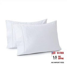 100 Egyptian Cotton Pillow Cases Set of Standard 26" - envelope White