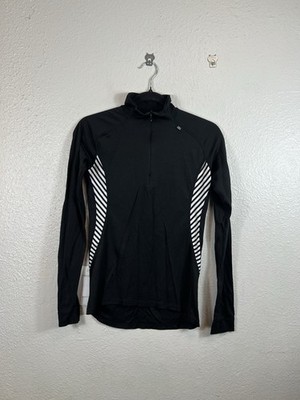 Helly Hansen Women s Lifa Stripe 1/2 Zip Base Layer Black Size M Snags