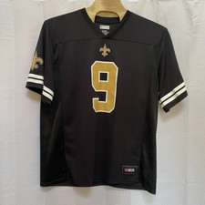 Men’s NFL TEAM APPAREL New Orleans Saints Drew Brees #9 Black Jersey 2XL