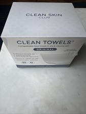 Clean Skin Club Clean Towels XL 100 Biodegradable Face Wipes 50 Ct NEW IN BOX