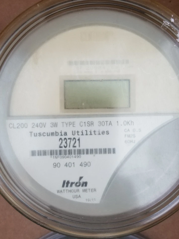 4- Itron CL200 240V 3W Type C1SR 30TA Watthour Meters Utilities Department  - Image 2 of 4