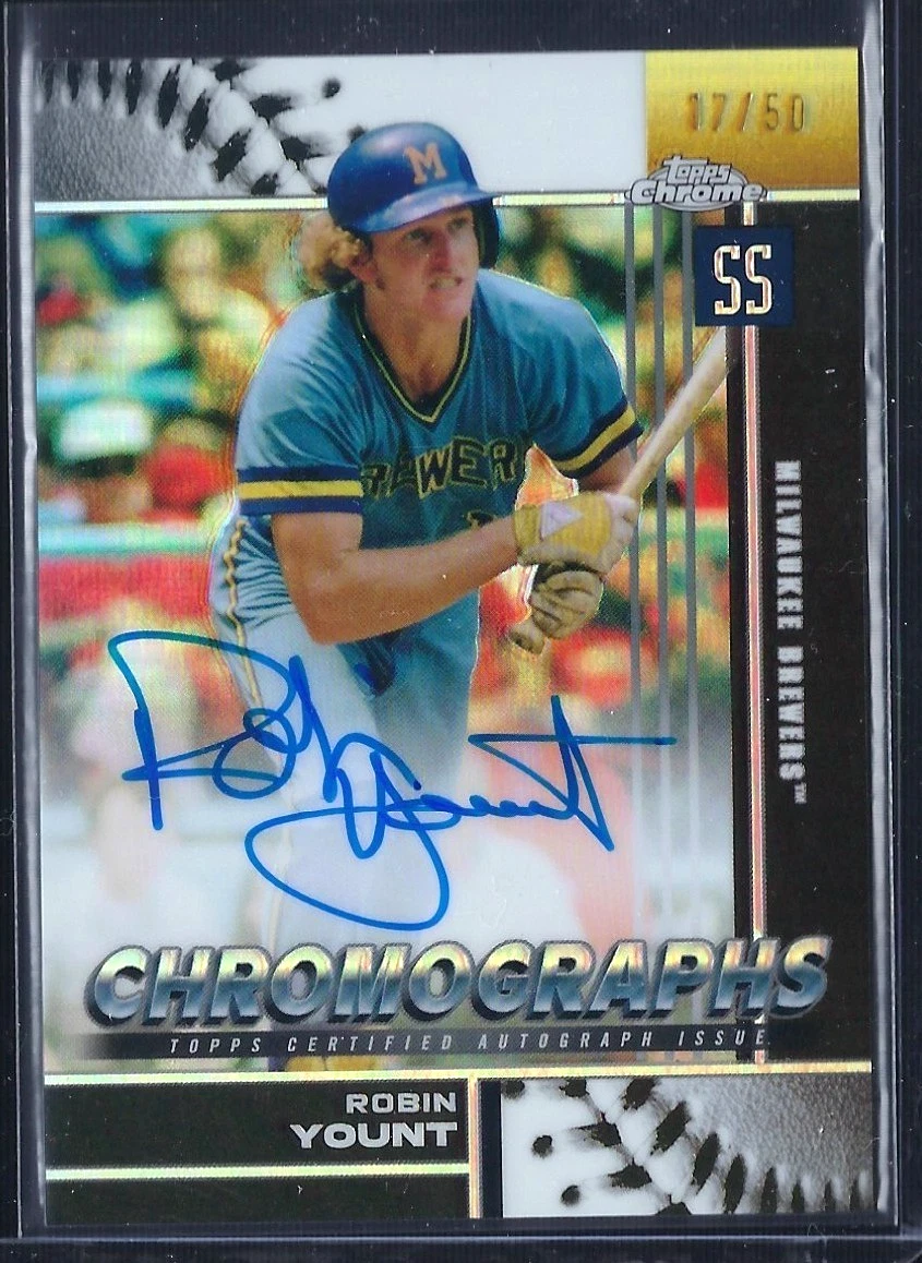 TOPPS MLBカード TIER ONE ROBIN YOUNT MILWAUKEE BREWERS /10 #PP-RY 送料無料 中古 IT1 Topps Robin Yount Autographed Baseball Sports Trading Cards for